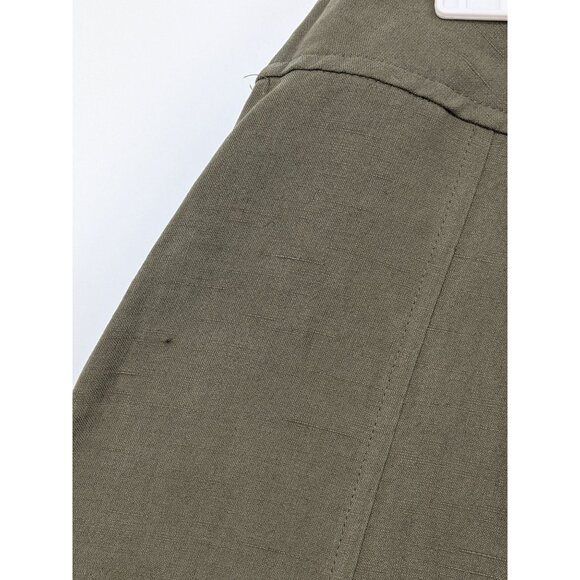 Coldwater Creek Midi Skirt Size 12 Silk Linen Blend Neutral Capsule Minimalist - Picture 6 of 10